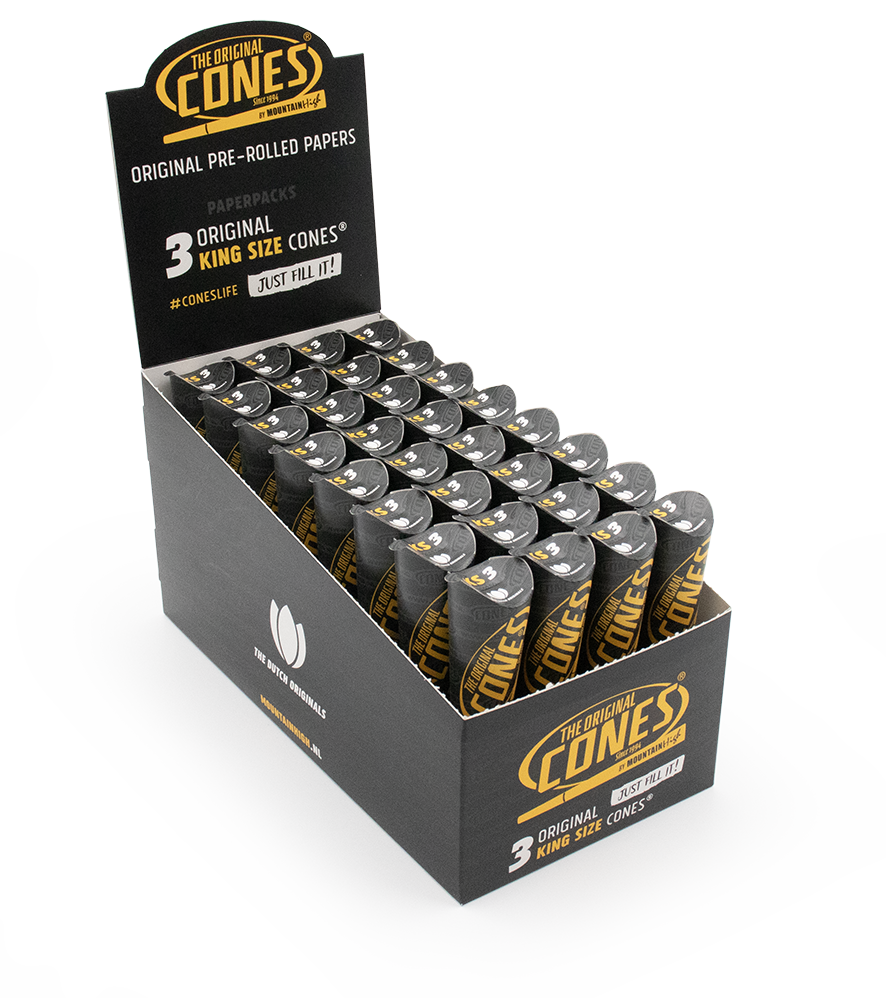 Original Pre rolled Cones® White King Size 3Stk. - Display enthält 32 Packungen