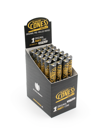 Original Pre Rolled Cones® White Party 1pc. - Display contains 24 Paper Packs