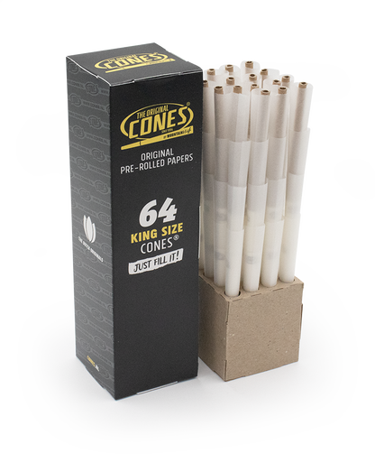 Conos Pre Enrollados Originales® Blanco King Size 64uds. - 25 x 64 uds. por caja maestra