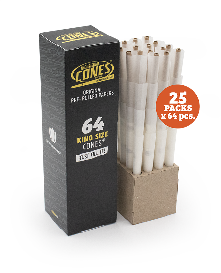 Original Pre Rolled Cones® White King Size 64pcs. - 25 x 64pcs. per master case