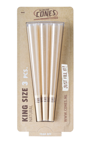 Natural Pre Rolled Cones® Brown King Size 3pcs. blister pack