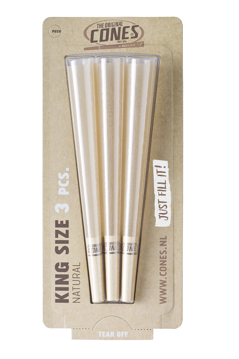 Natural Pre Rolled Cones® Braun King Size 3er Blister