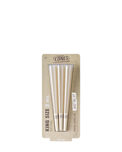Natural Pre Rolled Cones® Brown King Size 3pcs. Blister Pack