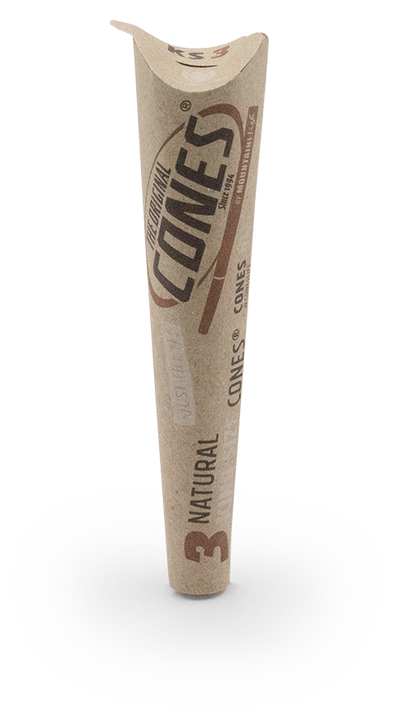Natural Pre Rolled Cones® Brown King Size 3pcs. paper pack