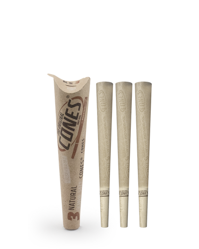 Natural Pre Rolled Cones® Brown King Size 3pcs. Paper Pack