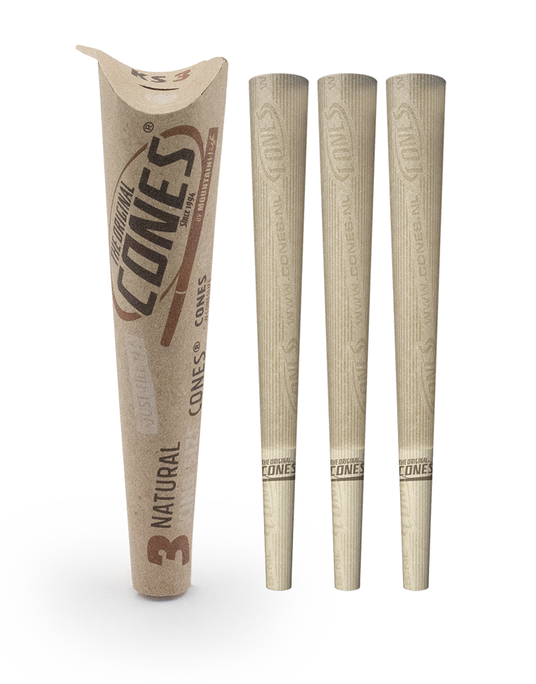 Natural Pre Rolled Cones® Brown King Size 3pcs. paper pack