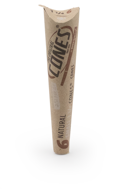 Natürliche vorgerollte Cones® Braun Klein 1¼ Größe 6er Papierpackung