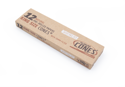 Natural Pre-rolled Cones® Slidebox Brown King Size 12 pcs.