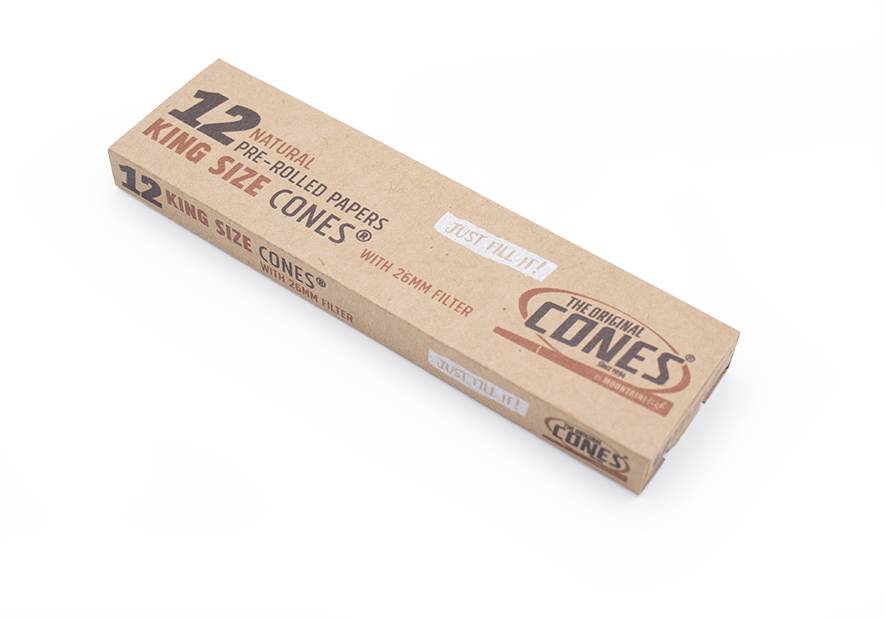 Natural Pre-rolled Cones® Slidebox Brown King Size 12 pcs.