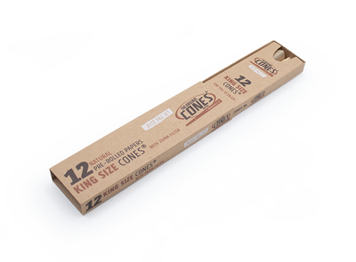 Natural Pre-rolled Cones® Slidebox Brown King Size 12 pcs.