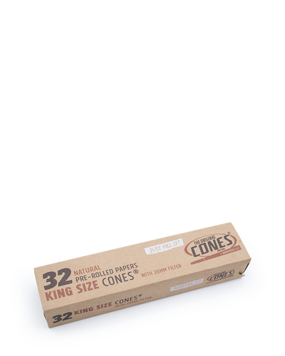 Natural Pre-rolled Cones® Slidebox Brown King Size 32 pcs.