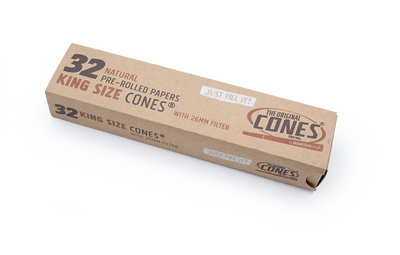 Natural Pre-rolled Cones® Slidebox Brown King Size 32 pcs.