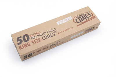 Natural Pre-rolled Cones® Slidebox Brown King Size 50 pcs.
