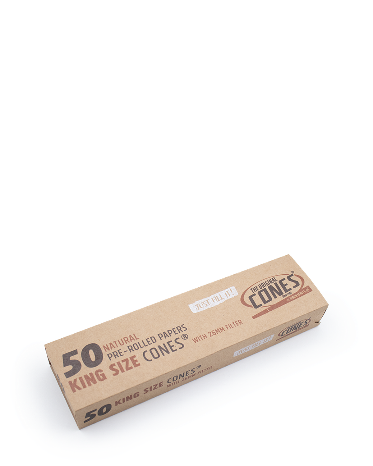 Natural Pre-rolled Cones® Slidebox Brown King Size 50 pcs.