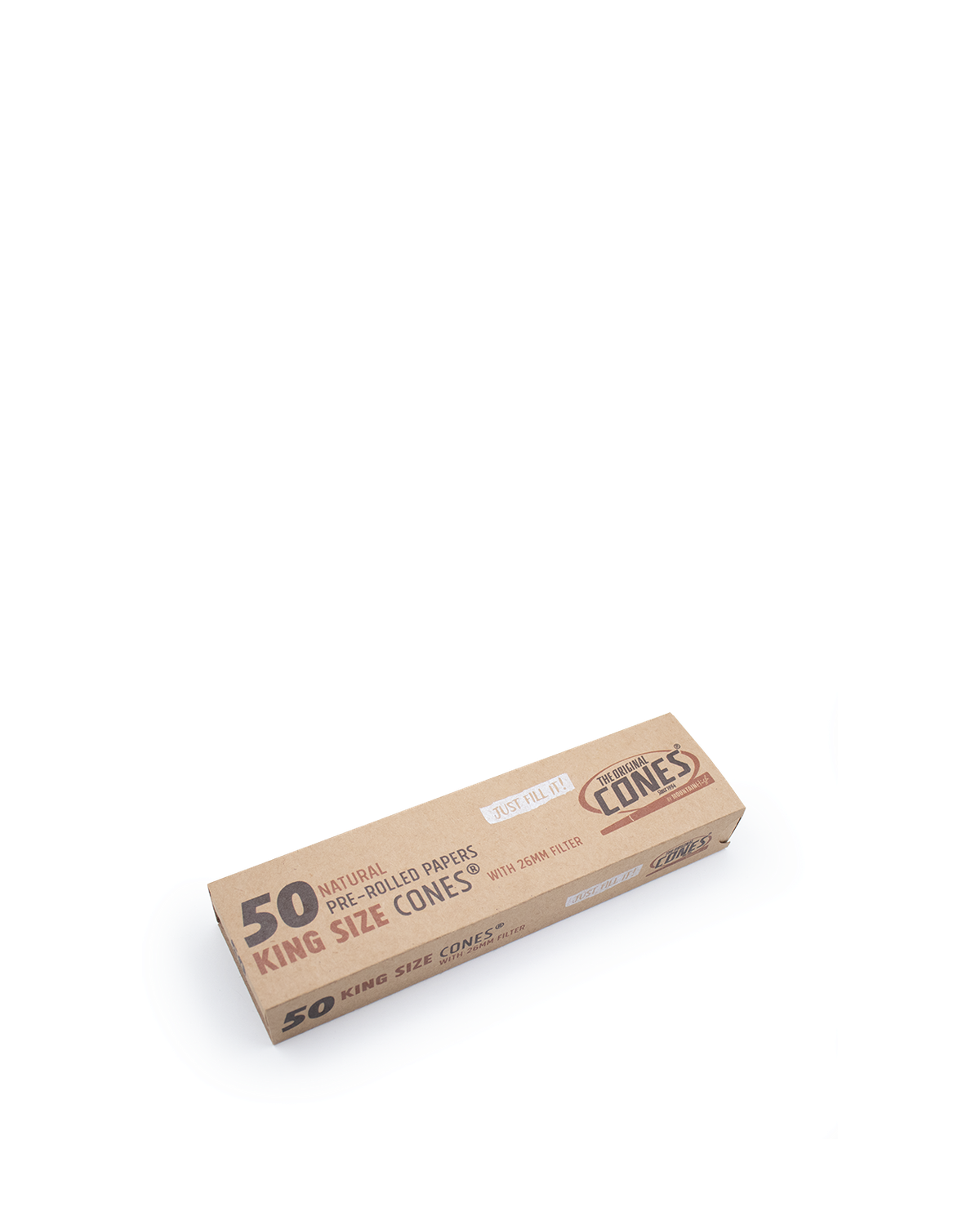 Natural Pre-rolled Cones® Slidebox Brown King Size 50 pcs.