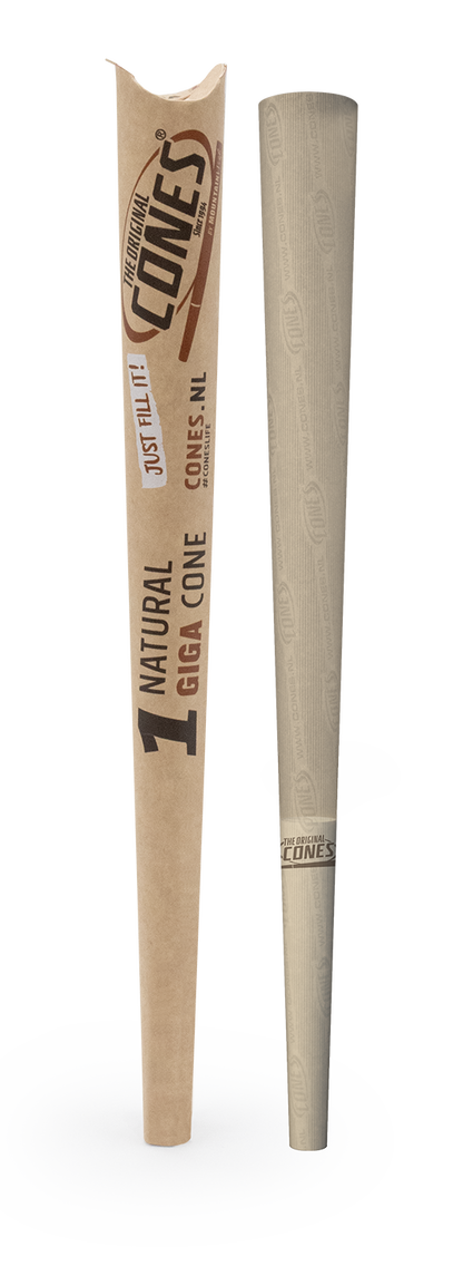 Natural Pre rolled Cones® Brown Giga 1pc. paper pack