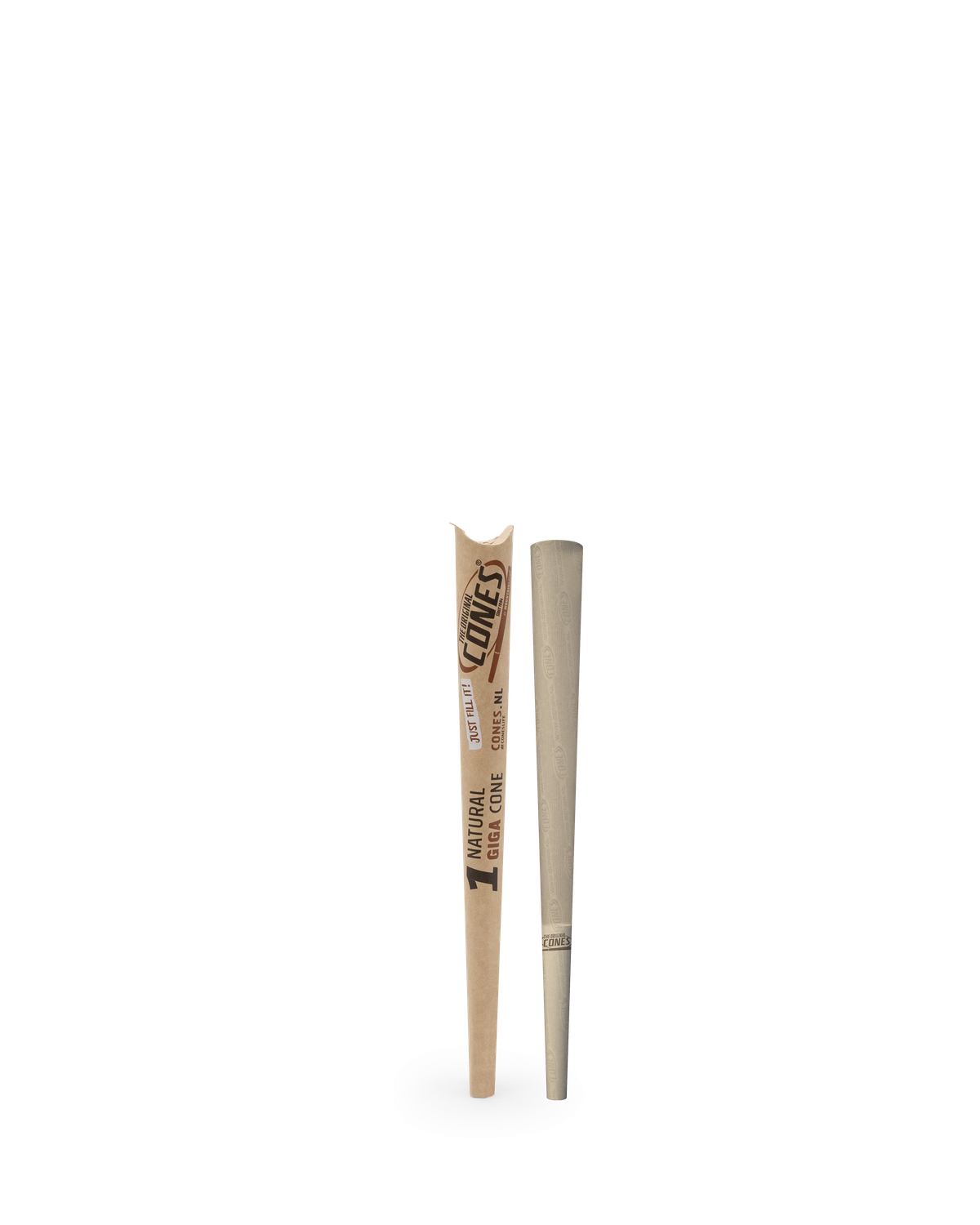 Natural Pre rolled Cones® Brown Giga 1pc. Paper Pack