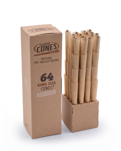 Natural Pre Rolled Cones® Brown King Size 64pcs. Mini Bulk Box
