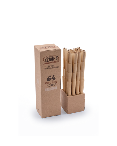Natural Pre Rolled Cones® Brown King Size 64pcs. Mini Bulk Box