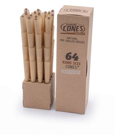 Natural Pre Rolled Cones® Brown King Size 64pcs. - mini bulk