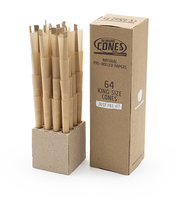Natural Pre Rolled Cones® Brown King Size 64pcs.
