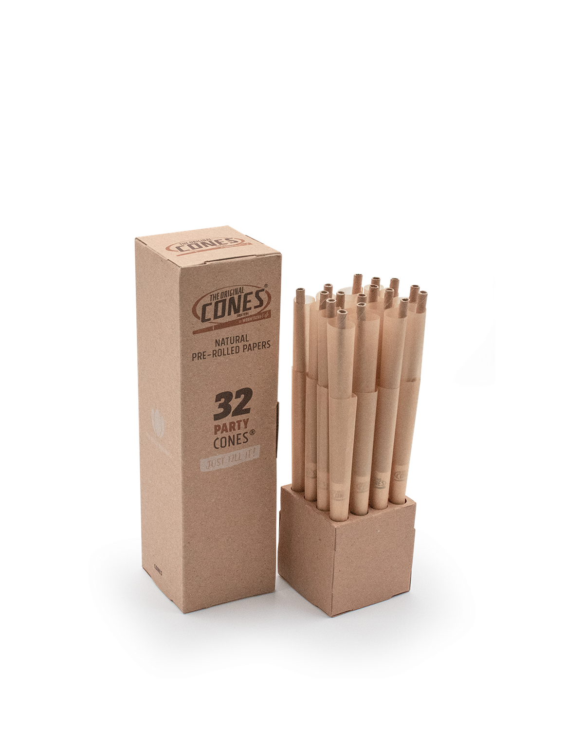 Natural Pre Rolled Cones® Brown Party 32pcs. Mini Bulk Box