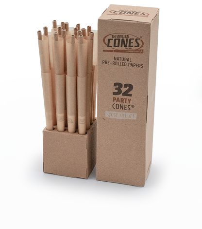 Conos Pre Enrollados Naturales® Fiesta Marrón 32uds.