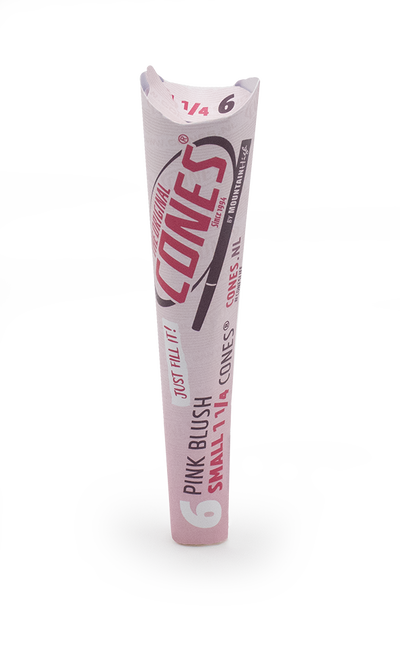 Pink Blush Pre rolled Cones® Small 1¼ 6pcs. - Display contains 32 packs