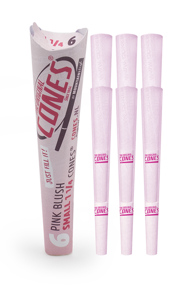 Pink Blush Pre rolled Cones® Small 1¼ 6pcs. - Display contains 32 packs