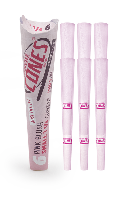Pink Blush Pre rolled Cones® Small 1¼ 6pcs. - Display contains 32 packs