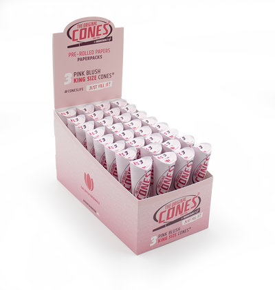 Pink Blush Pre Rolled Cones® King Size 3pcs. paper pack