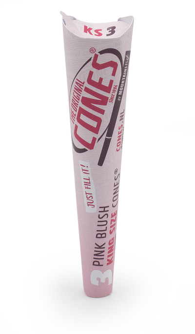 Pink Blush Pre rolled Cones® King Size 3pcs. - Display contains 32 packs