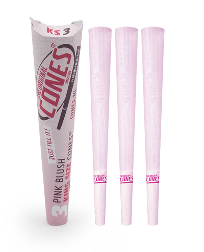 Pink Blush Pre rolled Cones® King Size 3pcs. - Display contains 32 packs
