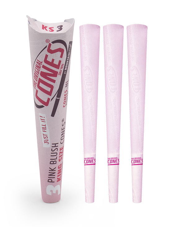 Pink Blush Pre rolled Cones® King Size 3pcs. - Display contains 32 packs