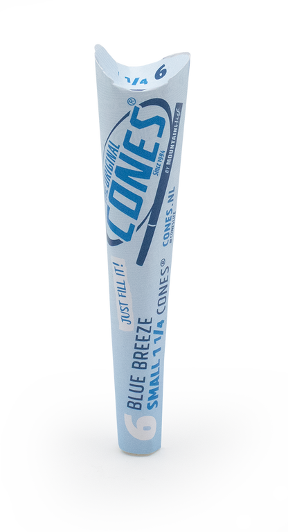 Blue Breeze pre rolled Cones® Small 1¼ Size 6pcs. paper pack