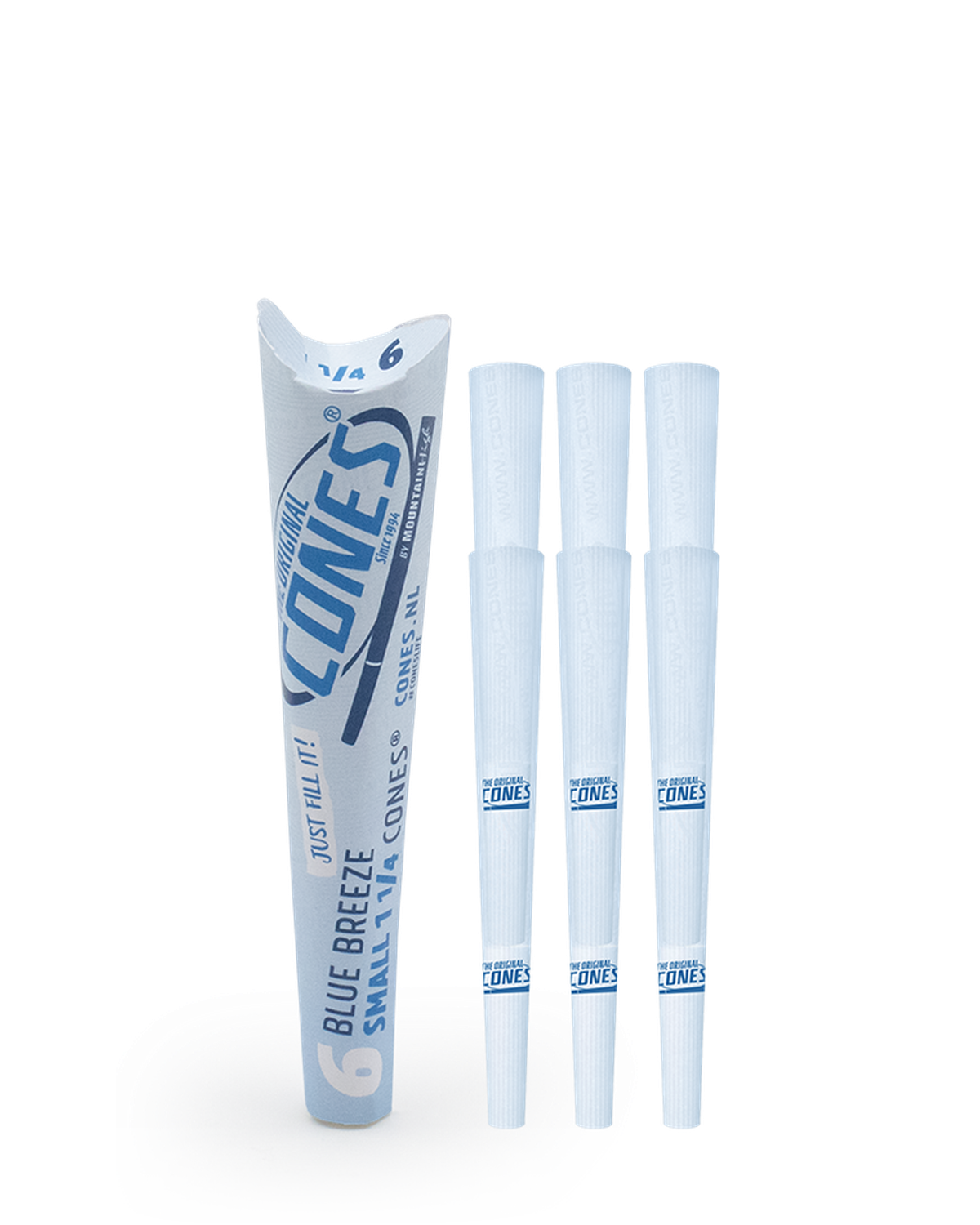 Blue Breeze pre rolled Cones® Small 1¼ Size 6pcs. Paper Pack