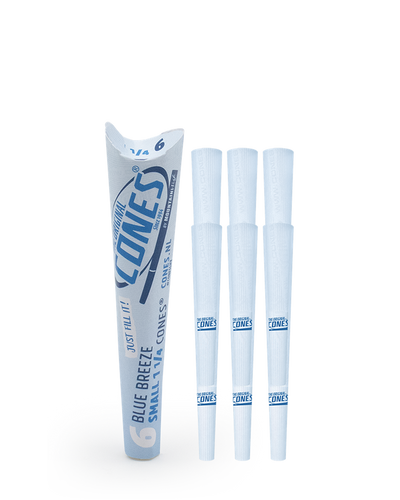 Blue Breeze pre rolled Cones® Small 1¼ Size 6pcs. Paper Pack