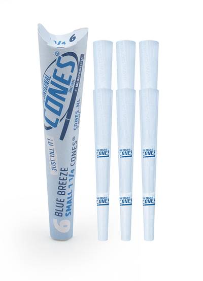 Blue Breeze Pre rolled Cones® Small 1¼ 6pcs. - Display contains 32 packs