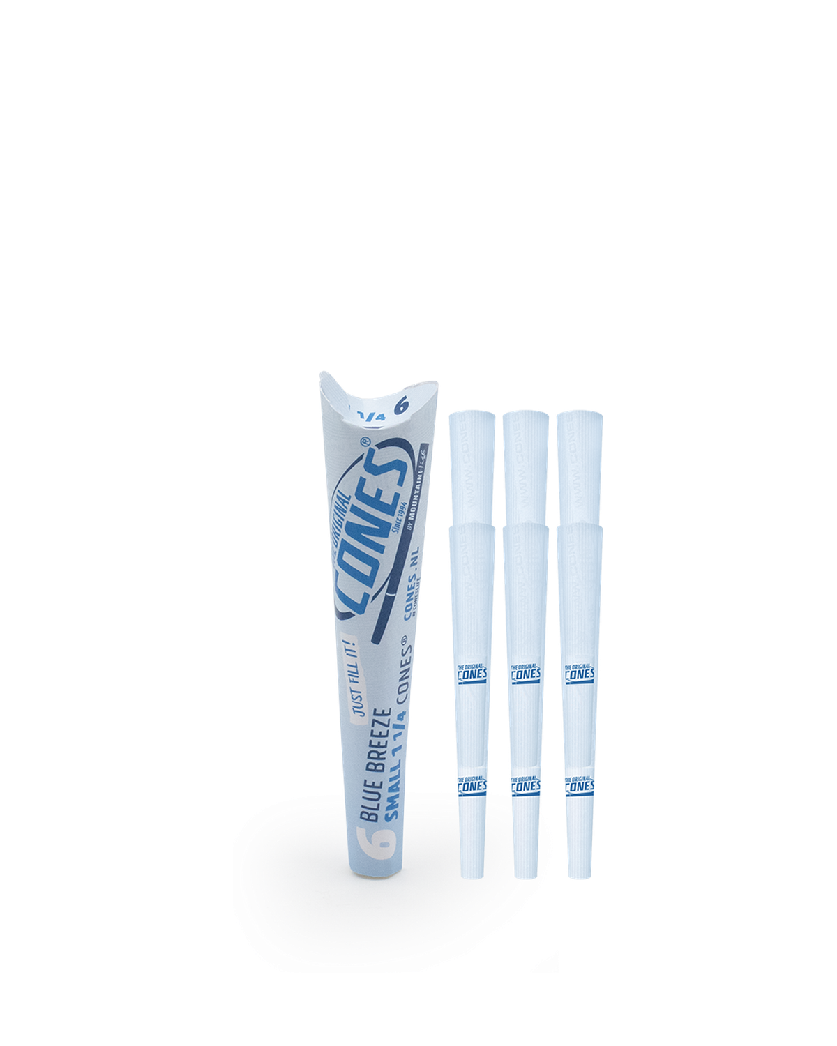 Blue Breeze pre rolled Cones® Small 1¼ Size 6pcs. Paper Pack