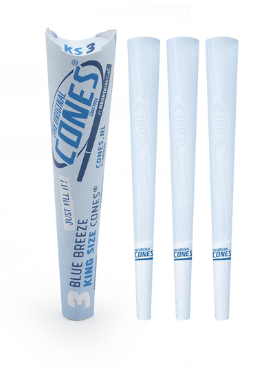 Blue Breeze Pre rolled Cones® King Size 3pcs. - Display contains 32 packs