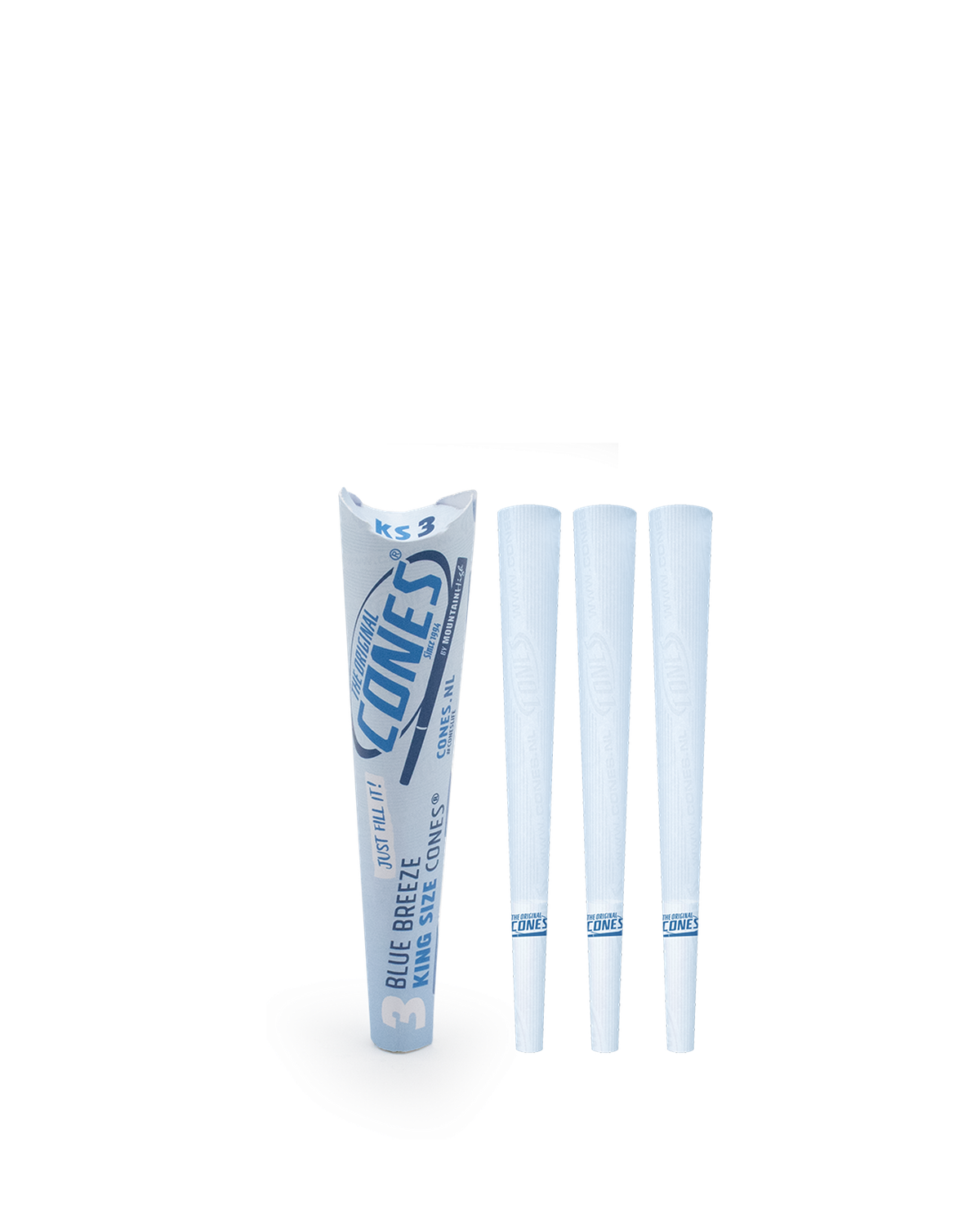 Blue Breeze Pre Rolled Cones® King Size 3pcs. Paper Pack