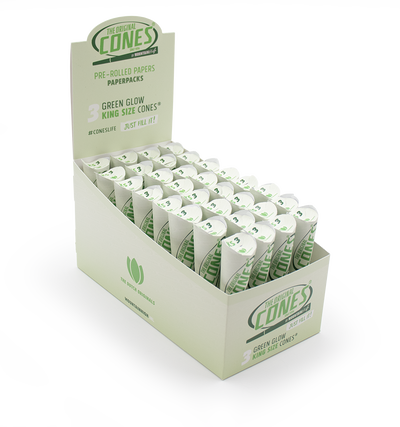 Green Glow Pre Rolled Cones® King Size 3pcs. paper pack