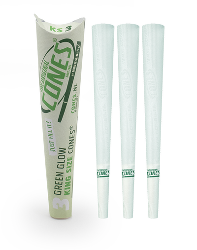 Green Glow Pre Rolled Cones® King Size 3pcs. paper pack