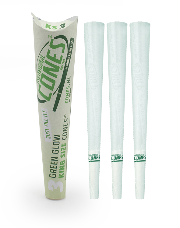 Green Glow Pre Rolled Cones® King Size 3pcs. paper pack