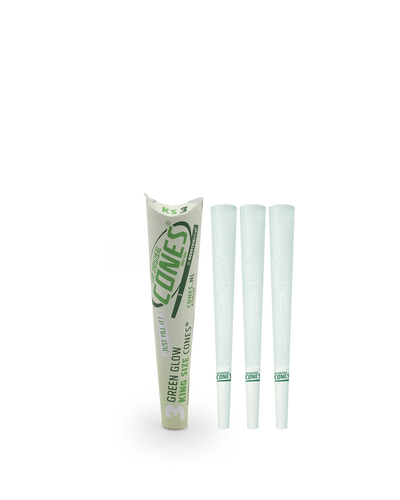 Green Glow Pre Rolled Cones® King Size 3pcs. Paper Pack