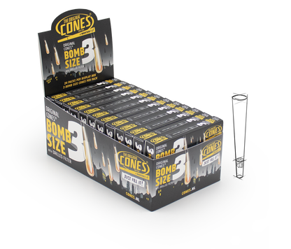 Original Pre Rolled Cones® White Bomb Size 3pcs.