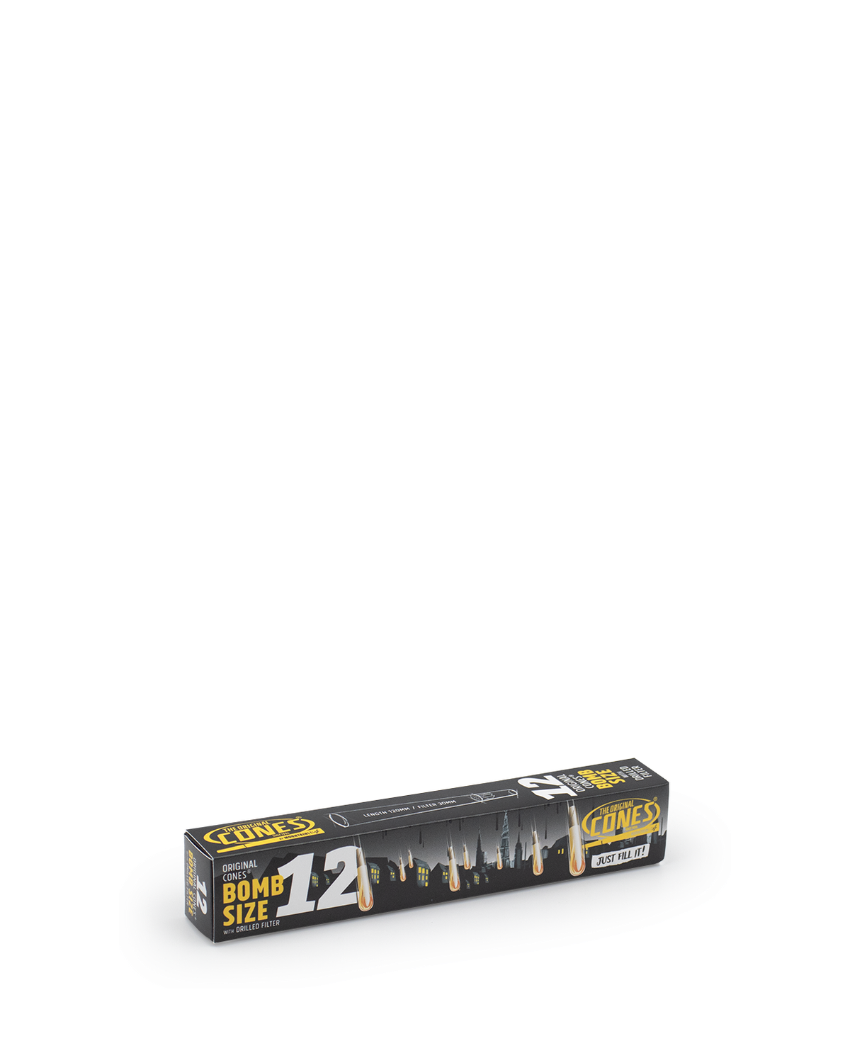 Original Pre Rolled Cones® White Bomb Size 12pcs. Slidebox
