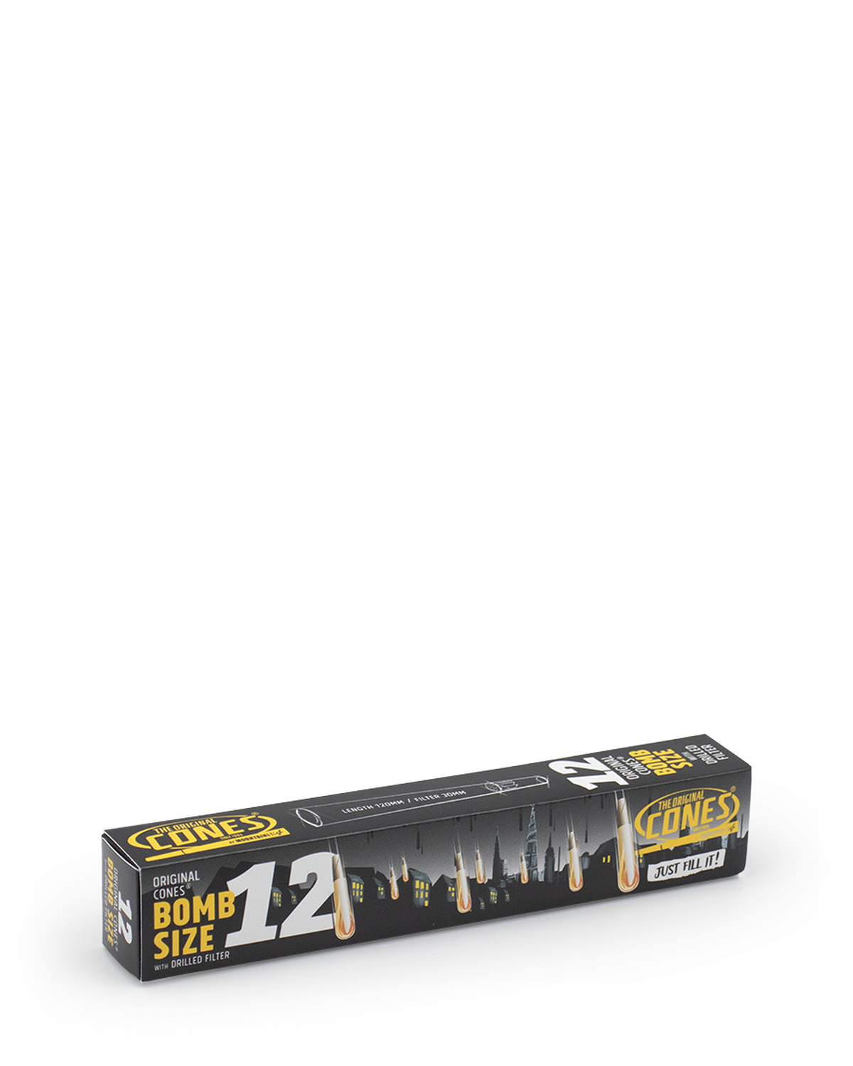 Original Pre Rolled Cones® White Bomb Size 12pcs. Slidebox