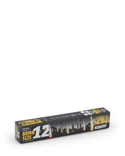 Original Pre Rolled Cones® White Bomb Size 12pcs. Slidebox