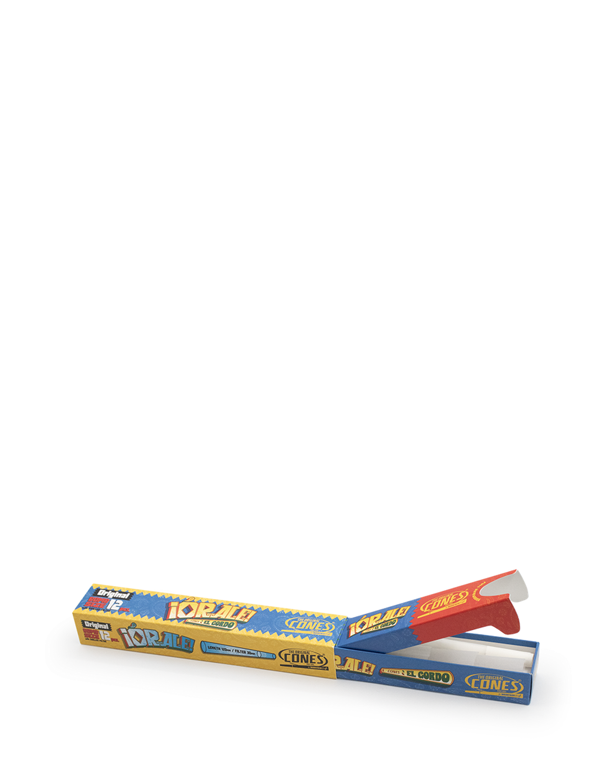 Original Pre Rolled Cones® White Bomb Size Orale 12pcs. Slidebox